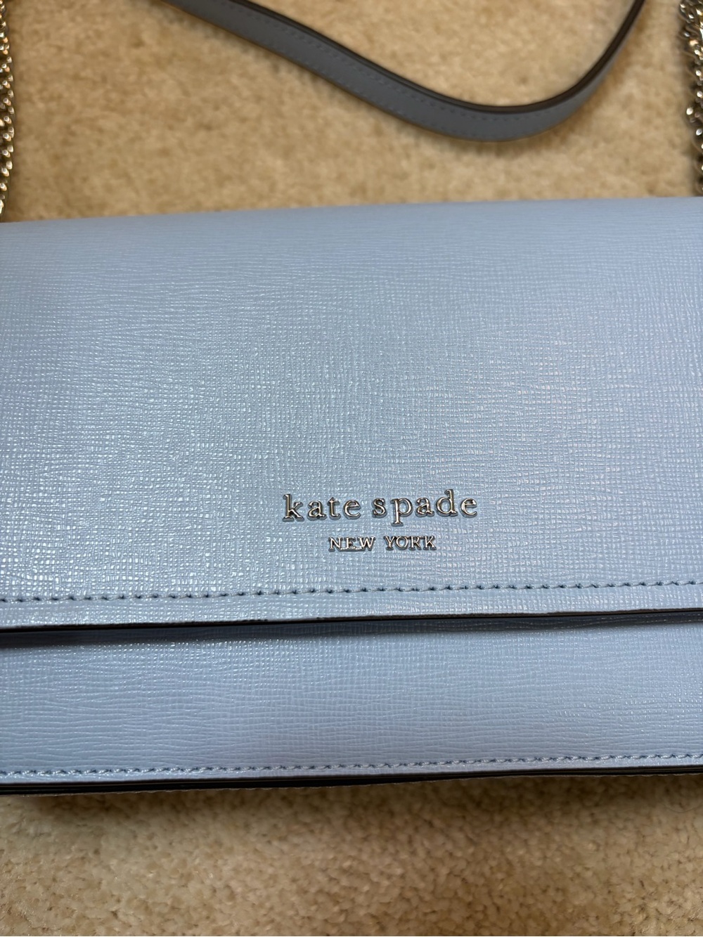 kate spade Morgan Flap Chain Wallet in Powder Blue - Picture 3 of 16